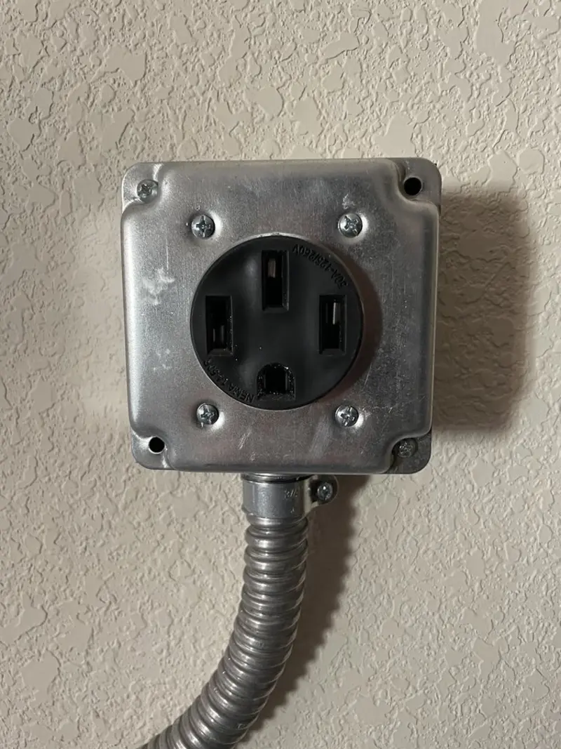 NEMA 14-50 outlet installed for Electrical Panel Upgrade in Liberty Lake